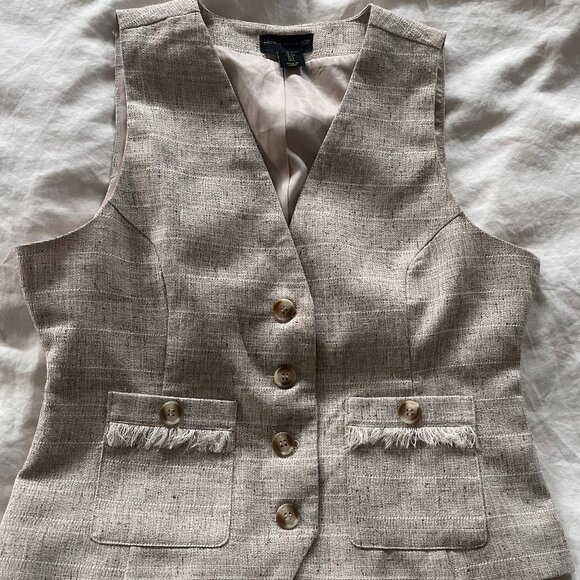 House of Harlowe Womens Patch Pocket Vest Size Large - Picture 2 of 6